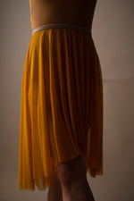 Load image into Gallery viewer, (S) Antoine Hi-Lo Skirt - Mustard Yellow Mesh
