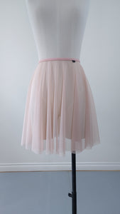 13 英寸莎莉裙 - 浅粉色/裸色网布和淡粉色饰边（S/M）