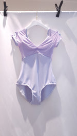 Load image into Gallery viewer, [RS] [SIZE S] Isabelle Duo Bow Sleeve Ballet Leotard - Fairy Cloud/Light Shimmer Lilac Mesh
