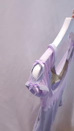 Load image into Gallery viewer, [RS] [SIZE S] Isabelle Duo Bow Sleeve Ballet Leotard - Fairy Cloud/Light Shimmer Lilac Mesh
