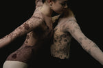 Load image into Gallery viewer, Eve Firebird Print Mesh Sleeve Clasp Ballet Leotard - Clay Red
