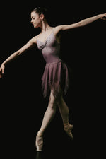 Load image into Gallery viewer, Falling Flowers Print Isabelle Trim Ballet Leotard - Mauve Rose
