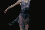 Load image into Gallery viewer, Falling Flowers Print Isabelle Trim Ballet Leotard - Blue
