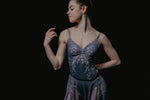 Load image into Gallery viewer, Falling Flowers Print Isabelle Trim Ballet Leotard - Blue
