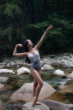 Load image into Gallery viewer, Porcelain Floral Ombre Print Nina Leotard
