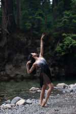 Load image into Gallery viewer, Black Vase Ombre Print Nina Leotard

