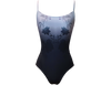 Black Vase Ombre Print Nina Leotard