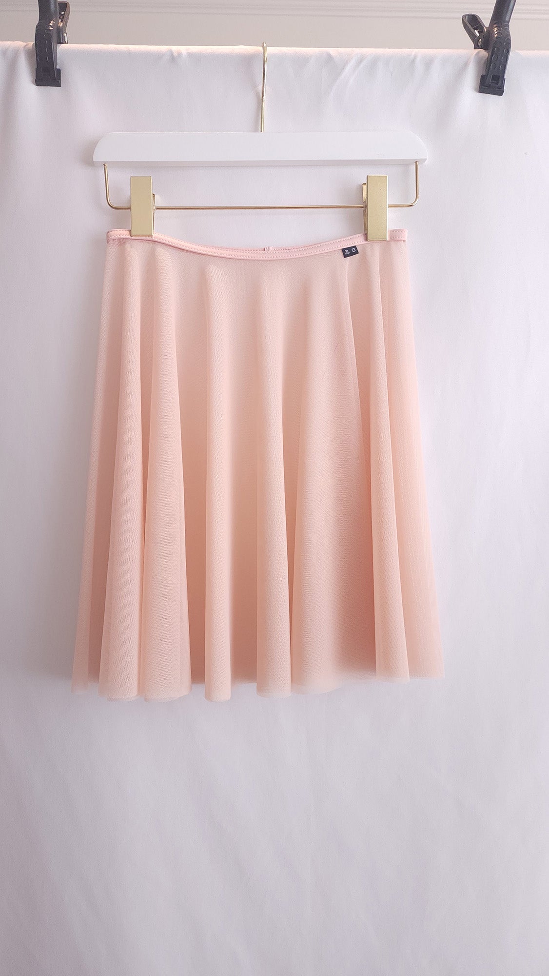 [RS} 16" Sally Skirt SAMPLE - [S/M] Light Pink/Nude Mesh
