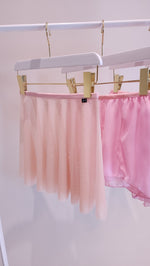 Load image into Gallery viewer, 13&quot; Sally Skirt - Light Pink/Nude Mesh &amp; Baby Pink Trim (S/M)
