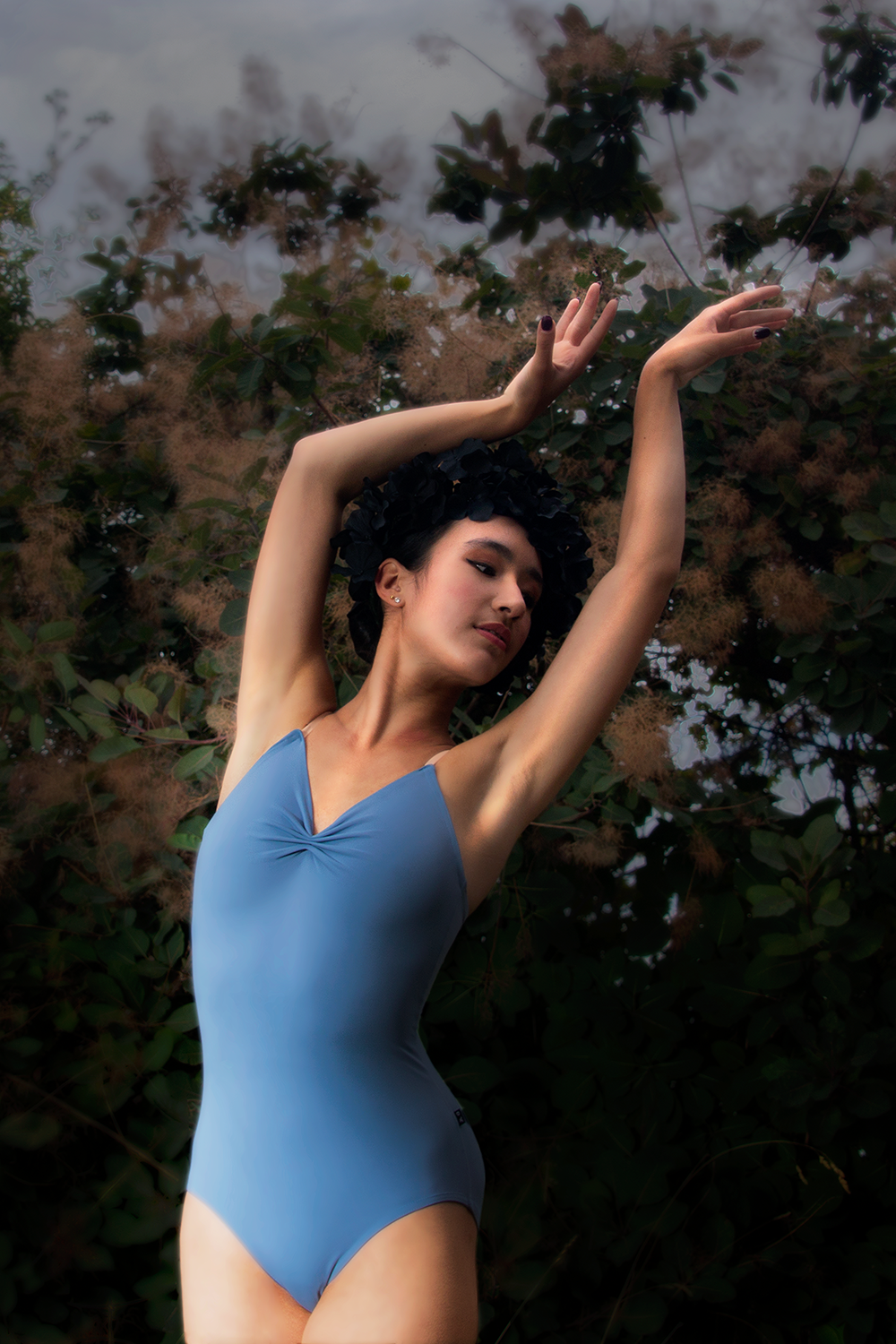 [PS] Isabelle Pinch-Front Ballet Leotard - Slate Blue