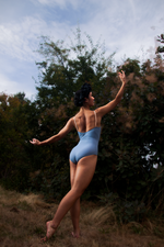 Load image into Gallery viewer, [PS] Isabelle Pinch-Front Ballet Leotard - Slate Blue

