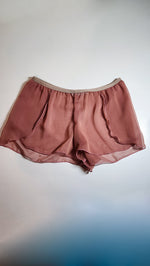 Load image into Gallery viewer, (S) Chiffon Shorts - Terra Rose &amp; Taupe Trim
